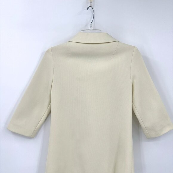 vintage 60s NARDIS OF DALLAS jacket blazer ivory MEDIUM go-go peter pan collar - Picture 8 of 12